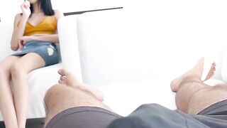 She took out the lollipop to stick her stepbrothers dick