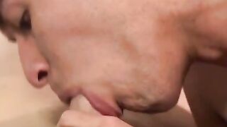 Stunning Latino teen sprays warm cum all over after pounding