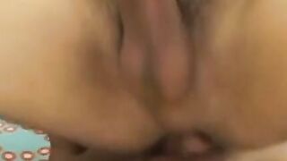 Latino amateur squirting cum while being bare fucked