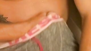 Fully clothed twink Kelly Cooper masturbates in bathtub