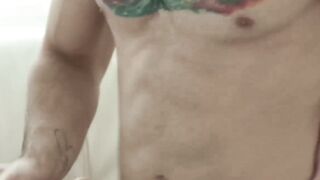 Rimmed gay passionately anally fucked by tattooed homo