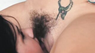 Tattooed babe Siri Dahl pussy licked by trans Daisy Taylor