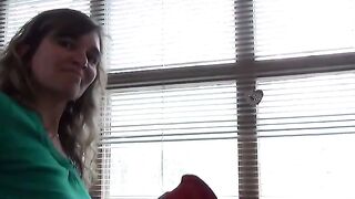 Mature woman with big boobs is horny and wants to masturbate