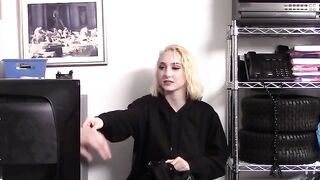 Young babe learned to be good and obey the officers orders