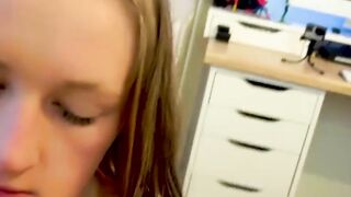 Hot shower ends with British gal Gina Parker sucking dick