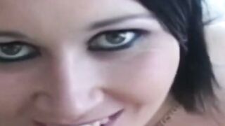 Cock sucking English slut Kaciee Marie cannot stop blowing