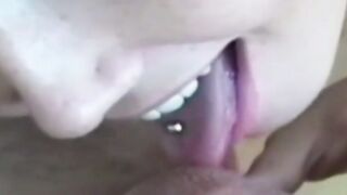 Cock sucking English slut Kaciee Marie cannot stop blowing