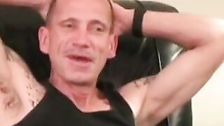 Hot athletic senior moans during a passionate anal play
