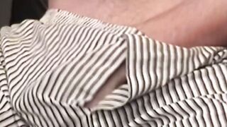 Thin and hairy dude masturbates in a cool homemade video