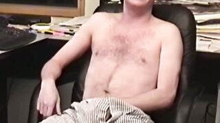 Thin and hairy dude masturbates in a cool homemade video
