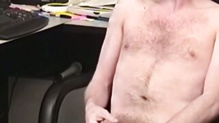 Thin and hairy dude masturbates in a cool homemade video