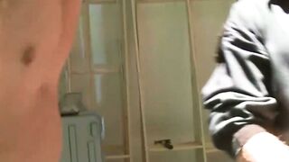 Handsome hunk dominated and jerked off by naughty jock