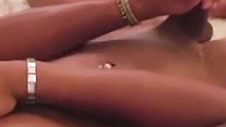 Real black amateur teases with his body and jerks off solo