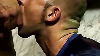 Piss fetish stud rimmed and fucked hard after dildo play