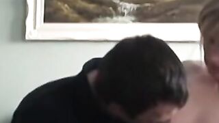 Naughty blonde Janice gets hammered doggy style by Mark