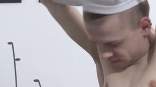 Cute twink Axel gives BJ to his lover before riding his cock