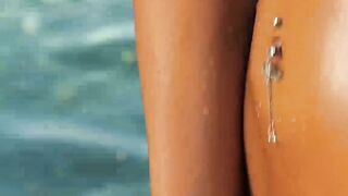 Small tits trans babe Khloe Kay pounded doggystyle outdoor