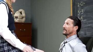I Spank My Hottest Student, Kinsley Kane, Till She Cums for Begging for Better Grades