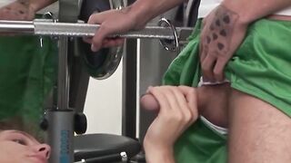 Sexy James Wilson cums on twinks face after bareback fucking
