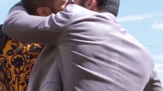 Pretty costumed hunk Denis Vega fucked doggystyle outdoor