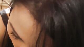 Young amateur teen sucks and rides senior dick in POV