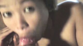 Pinay teen opens her legs and mouth for big white cock