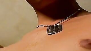 Skinny twink watches his feet and cums on them after jerking