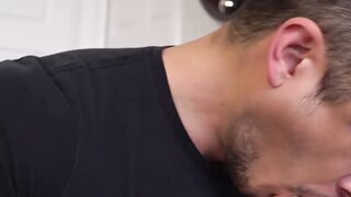 Handsome Latino gives his friend a foot massage and worship
