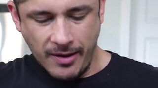 Handsome Latino gives his friend a foot massage and worship