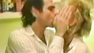 Attractive blonde woman takes it from behind in bed