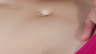 Romantic evening with a cute brunette Scarlett Fever ends with a warm cum splash