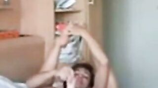 French Slut Anal Plays with Dildo on Webcam