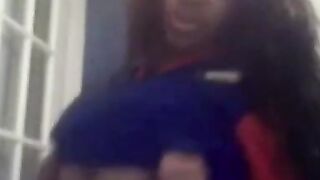 Ebony Amateur with Big Tits on Webcam
