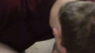 Skinny stud devours two cocks at the same time