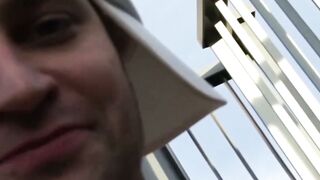 Outdoor blowjob with a dude who really needs some quick cash