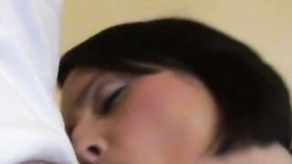 Curvy English cutie receives messy facial after fucking