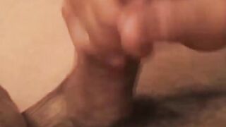 Fat amateur gives massive cumshot after intense masturbation