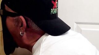 Chubby dude needs a fat glory hole fuck stick to satisfy