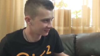 Kinky twink Jacob fucked raw in horny toe licking threesome
