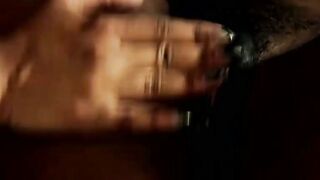 Hot ebony chicks Chanell and Daisy fuck hard in the cottage