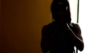 Hot ebony chicks Chanell and Daisy fuck hard in the cottage