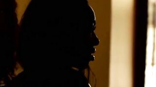 Hot ebony chicks Chanell and Daisy fuck hard in the cottage