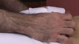 Billys slick hands explore Joshs back with a tender touch