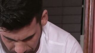 Billys slick hands explore Joshs back with a tender touch