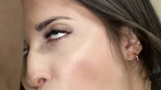 Adorable babe sucks a black cock like a nasty fucking slut