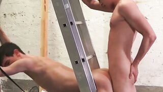 Skinny French twinks relentlessly anal breed after a mutual blowjob