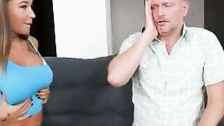 Creampie my big boobs stepdaughter
