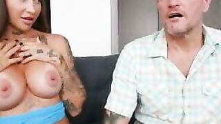 Creampie my big boobs stepdaughter