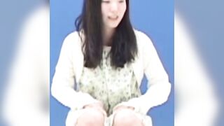 Japanese beauty is peeing in container when watched secretly