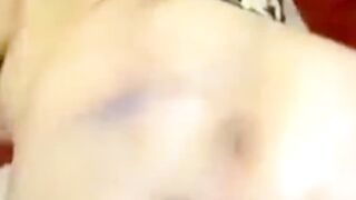 Very horny blonde shemale pleases her fans with wank off